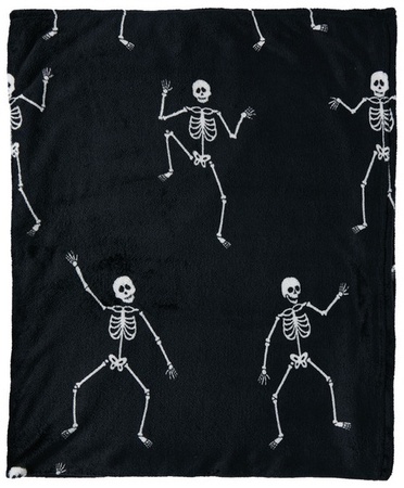 Kirkton House Pastel Halloween Throw - Silly Skeletons