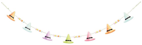 The Halloween Collection Pastel Halloween Garland - Witch Hats