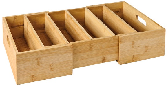 Kirkton House Bamboo Dish or Lid Organizer - Extendable