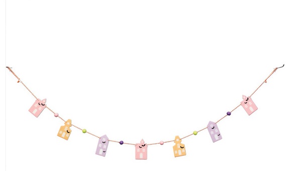 The Halloween Collection Pastel Halloween Garland - Haunted Houses
