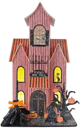 The Halloween Collection LED Paper Haunted House - Pumpkin Boo-Tiq