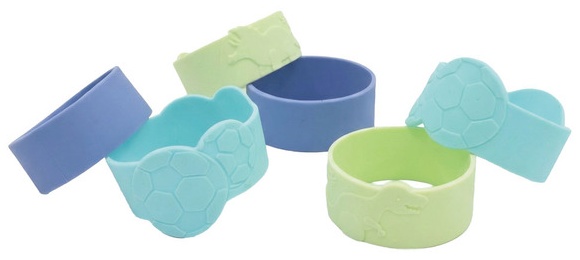 Melii Write On Water Bottle Bag Tags - soccer/dino