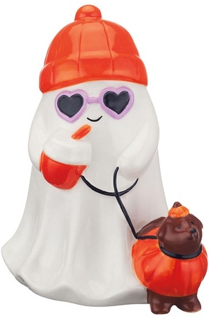The Halloween Collection Pastel Ceramic Ghost - Pumpkin Dog
