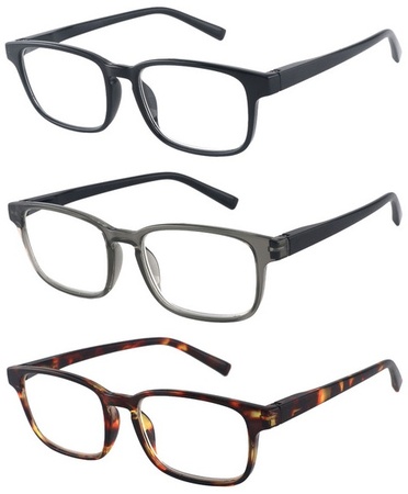 Avenue Reading Glasses - Rectangle - Grey/Black/Tort