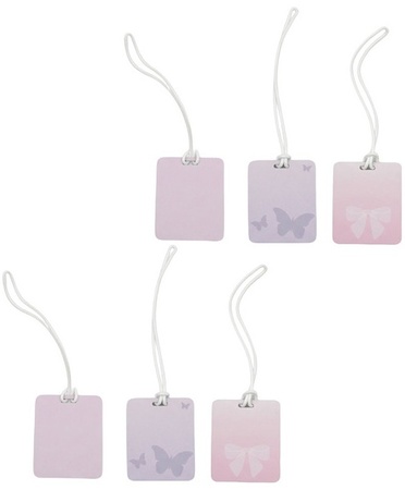 Melii Write On Bottle/Bag Tags - Bow/butterfly