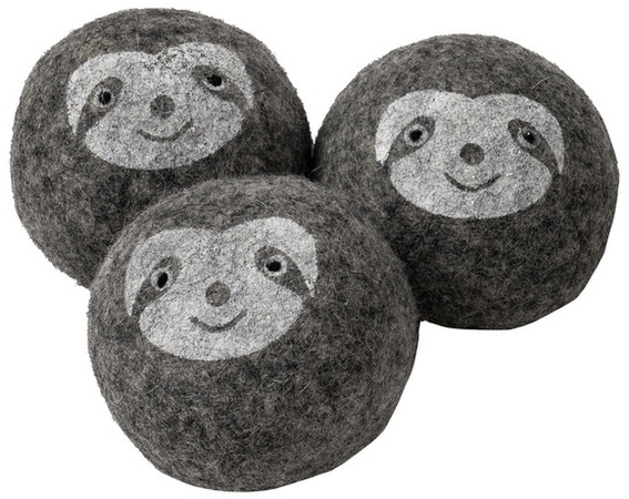 Joie Laundry Care Accessories - Black, Sloth Dryerball
