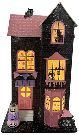 The Halloween Collection LED Paper Haunted House - Brews & Bubbles