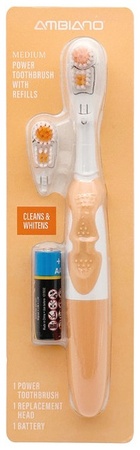 Dentiguard Power Toothbrush with Refills - Peach