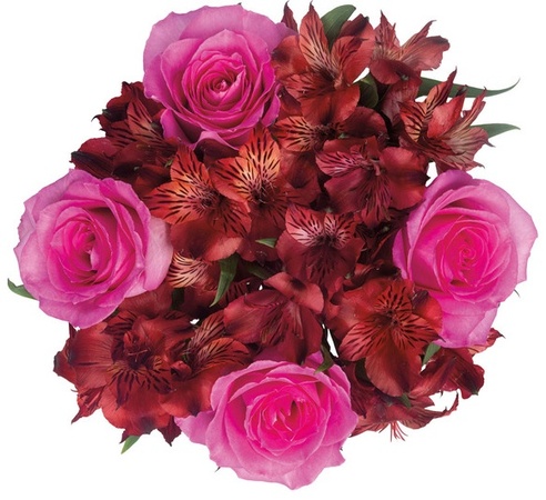 8 Stem Rose Alstro Bouquet -