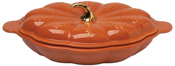 Crofton Large Pumpkin Oval Dish - Orange