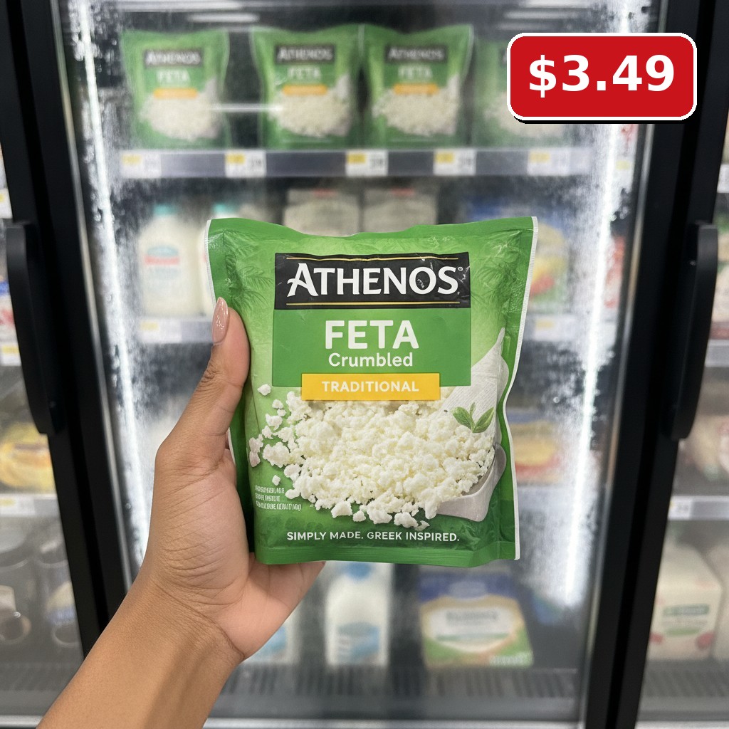 ATHENOS FETA CHEESE Crumbled, 3.5 or 4-oz pkg.