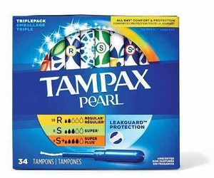 Tampax Pearl or Radiant Tampons