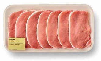 GreenWise Lean Pork Loin Chops Thinly-Sliced