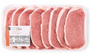 Publix Lean Pork Loin Boneless Chops Thinly-Sliced