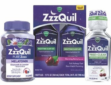 Any 1 Vicks ZzzQuil or PureZzzs Sleep Aid Supplement