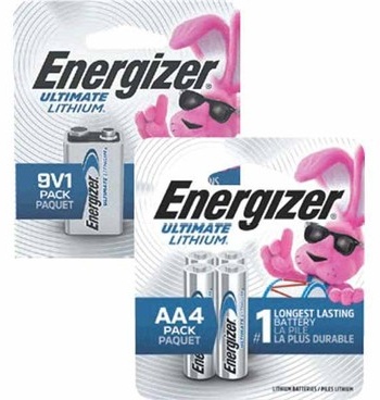 Any 1 Energizer Ultimate Lithium AA/AAA 4-pk. or 9V 1-pk.
