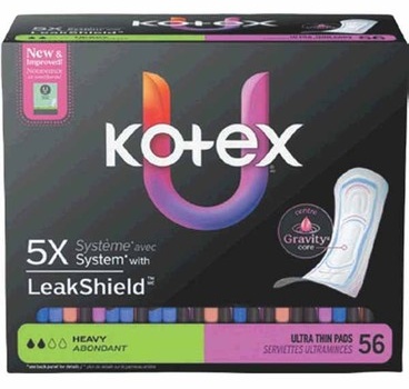 Kotex Tampons 30–32-ct., Pads 28-ct. or 50–56-ct. or Overnight Pads 36–39-ct.