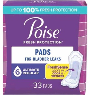 Depend Underwear 12–19-ct., Depend Guards 52-ct., Poise Pads 22–66-ct.