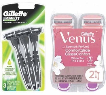 Gillette Mach3 or Venus Disposable Razors