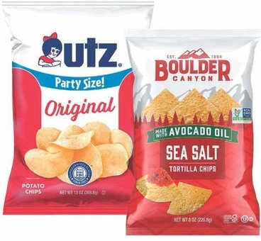 Utz Party Size 12.5–13-oz or Boulder Canyon Tortilla Chips 8-oz