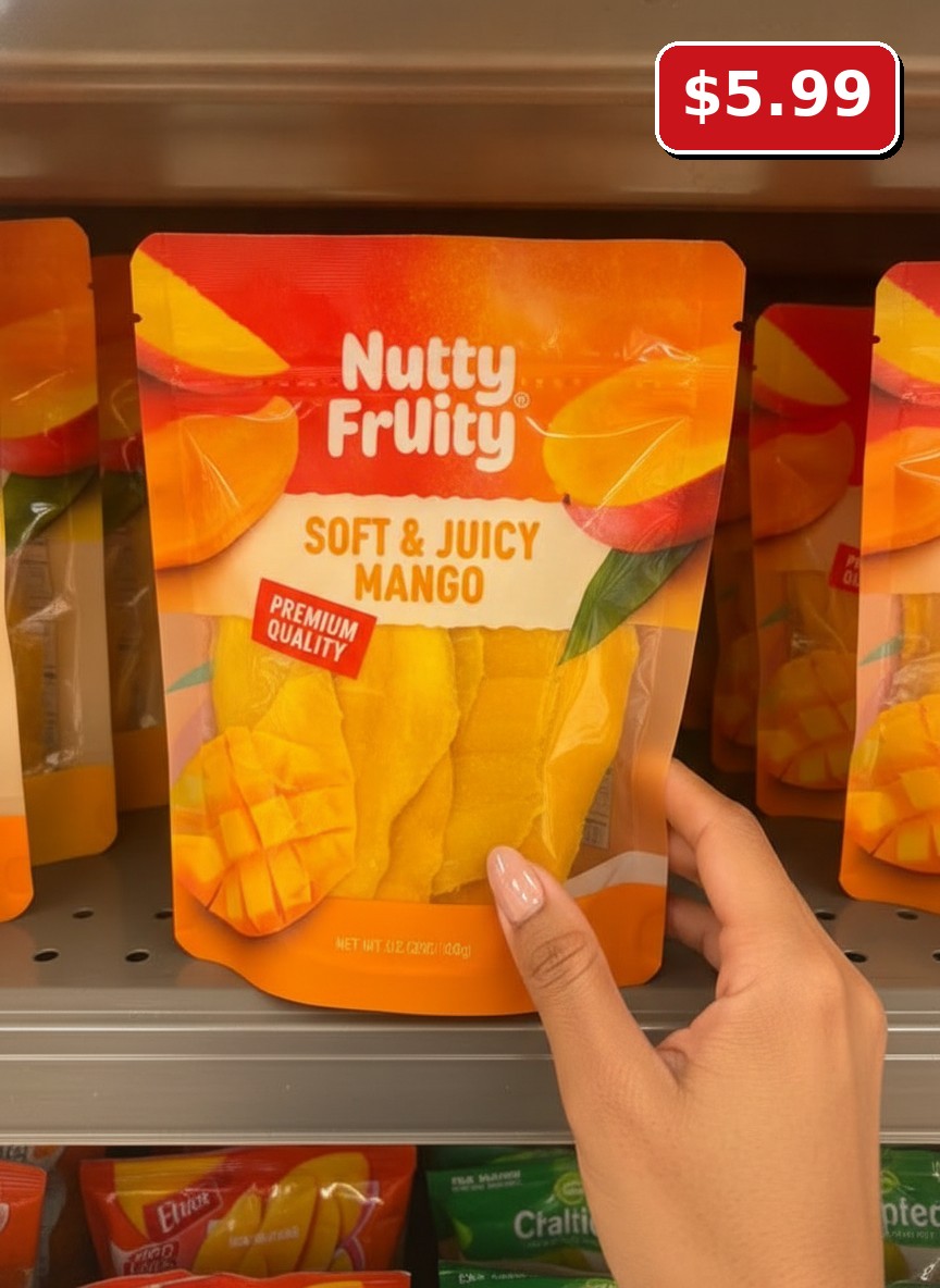 Nutty Fruity Soft & Juicy Mango, 5-oz bag