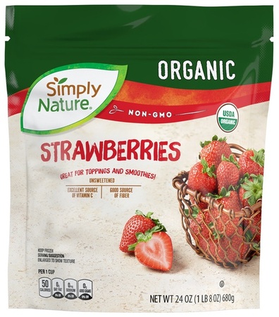 Simply Nature Frozen Organic Fruit - Strawberries