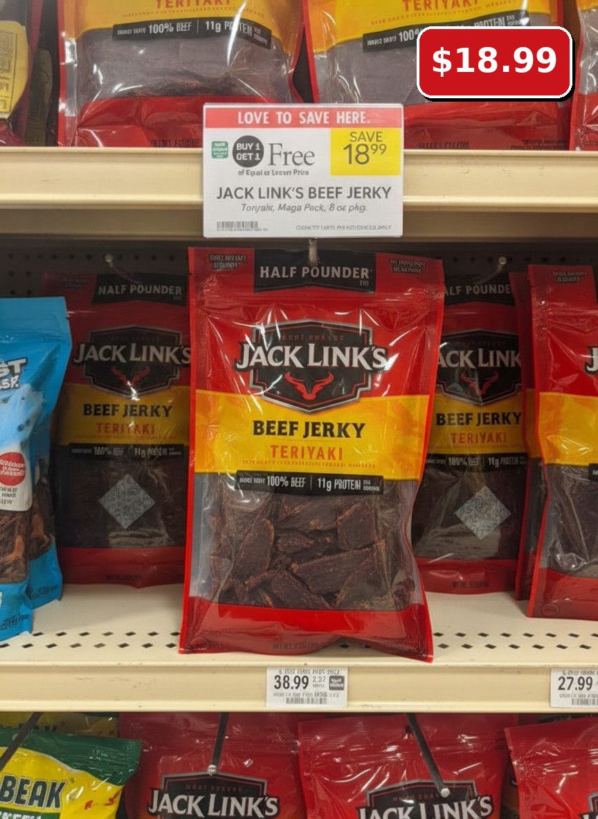 JACK LINK'S BEEF JERKY Teriyaki, Mega Pack, 8-oz pkg.