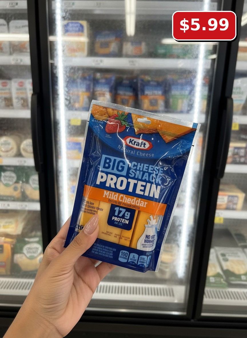 Kraft Natural Cheese BIG CHEESE SNACK PROTEIN Mild Cheddar 10-oz pkg.