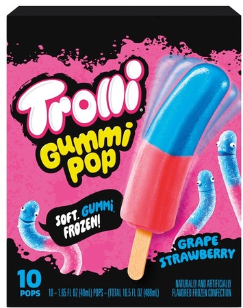 Trolli Grape and Strawberry Gummi Pops - 