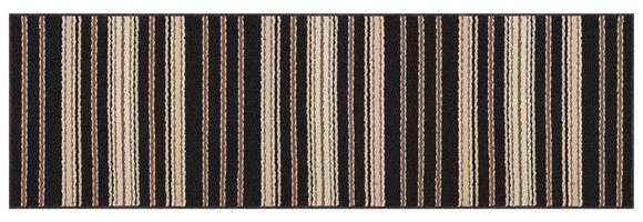 Kirkton House 2x6 Berber Stripe Utility Runner - Charcoal