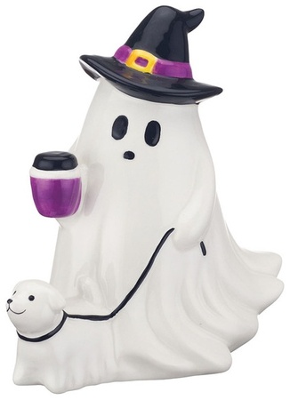 The Halloween Collection Pastel Ceramic Ghost - Witch Dog
