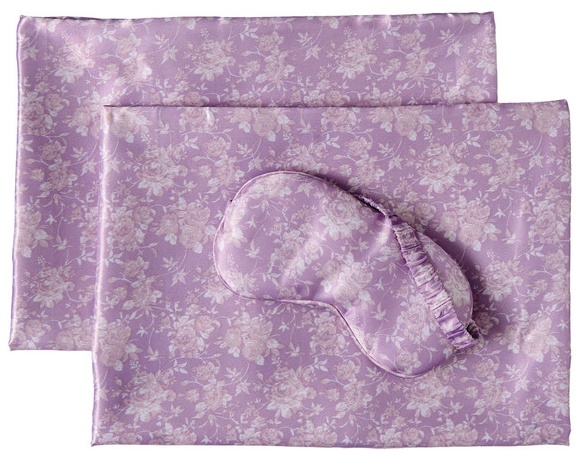 KIRKTON HOUSE 2PK Satin Pillowcase and Eye Mask - Floral