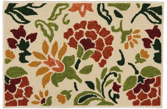 Kirkton House 20 x 30 Hand Hooked Accent Rug - Bright Floral