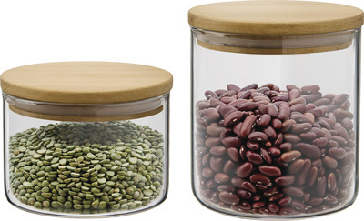 Crofton Glass Container with Acacia Lid