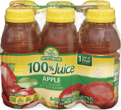 Nature's Nectar Single Serve Apple Juice 6-Pack