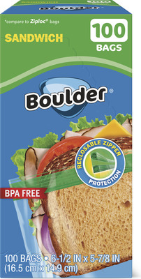 Boulder Reclosable Sandwich Bags