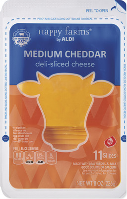 Happy Farms Deli-Sliced Medium or Mild Cheddar