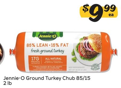 Jennie-O Ground Turkey Chub 85/15