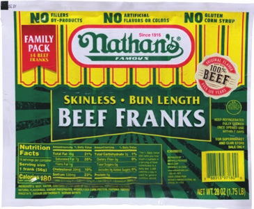 Nathan's Bun Length Franks