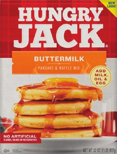 Hungry Jack Pancake Mix 28-32 oz or SE Grocers Syrup 24 oz