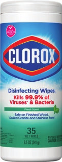 Clorox Toilet Bowl Cleaner 24 oz or disinfectant wipes 35 ct