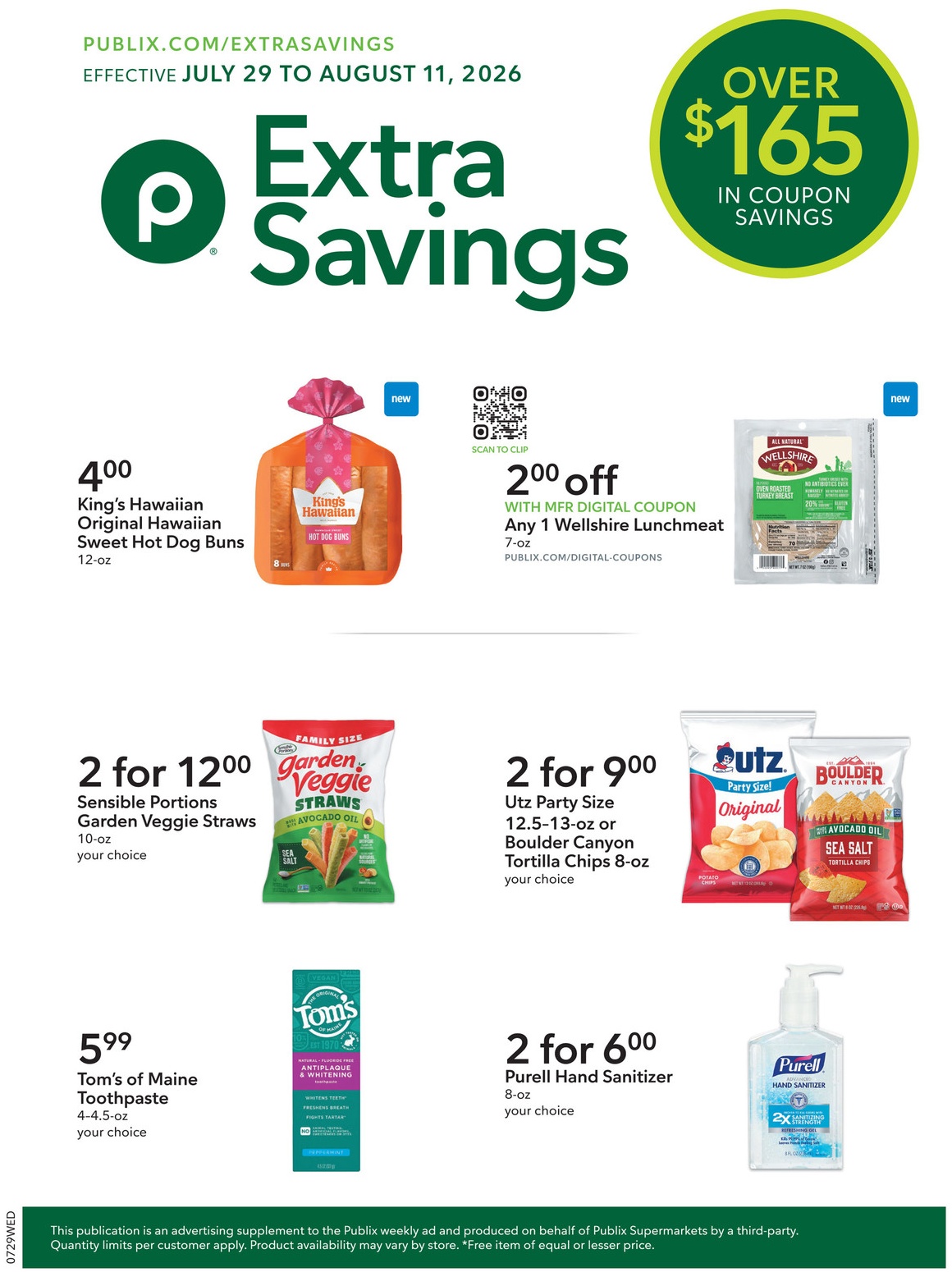 Publix Extra Savings Flyer Page 1