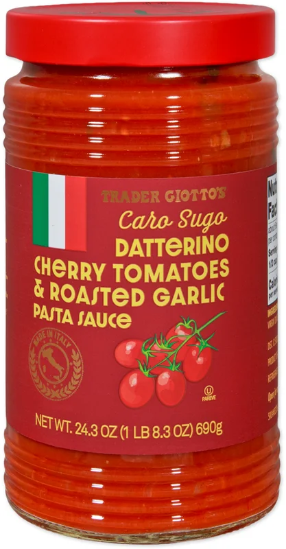 Trader Joe's Caro Sugo Datterino Cherry Tomatoes Roasted Garlic Pasta Sauce