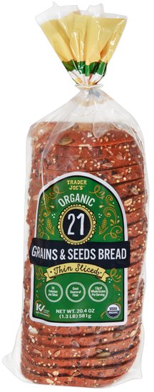 Organic 21 Grains & Seeds Bread Thin Sliced - official