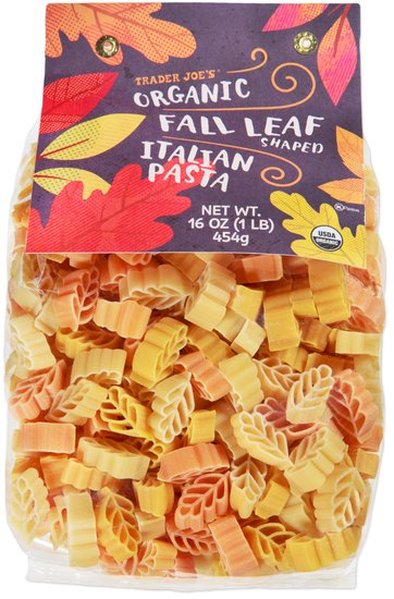 Trader Joe's Organic Fall Leaf Shaped Italian Pasta