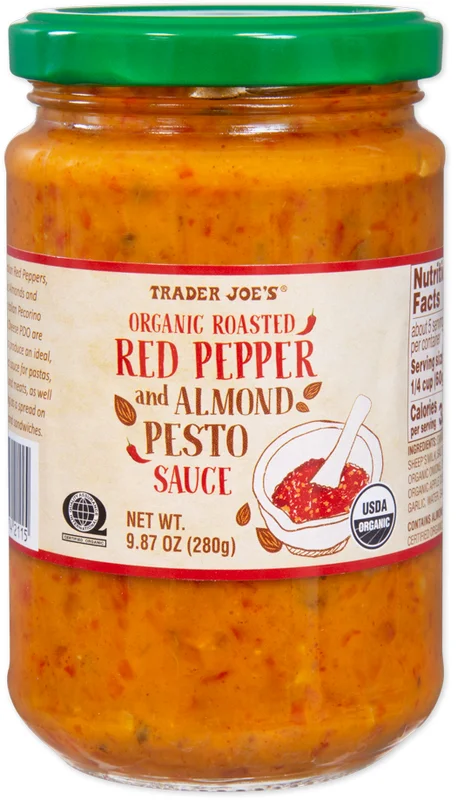 Organic Roasted Red Pepper and Almond Pesto Sauce