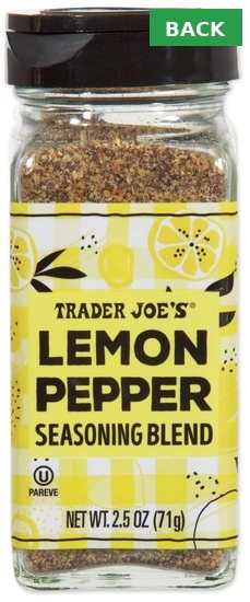 Trader Joe's Lemon Pepper Seasoning - BACK