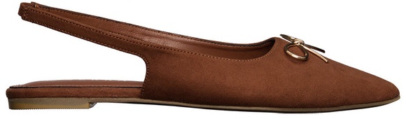Serra Ladies Bow Flats - Brown
