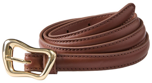 Serra Ladies PU Bow Belt - Brown