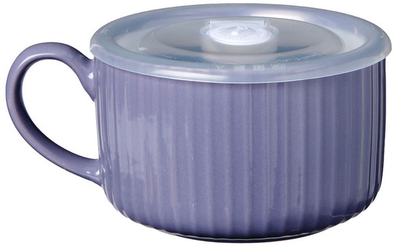 Crofton Soup Mug or Bowl - Blue - Ribbed